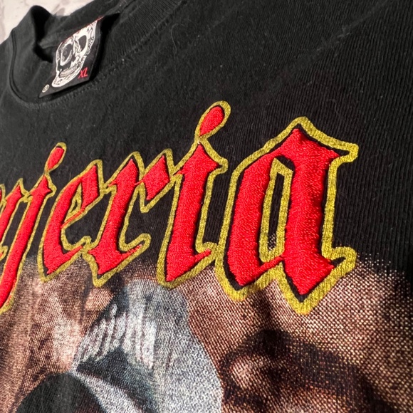 Vintage Y2K Brujeria Mextremist! Greatest Hits Double Sided T Shirt w Embroidery - Picture 6 of 7